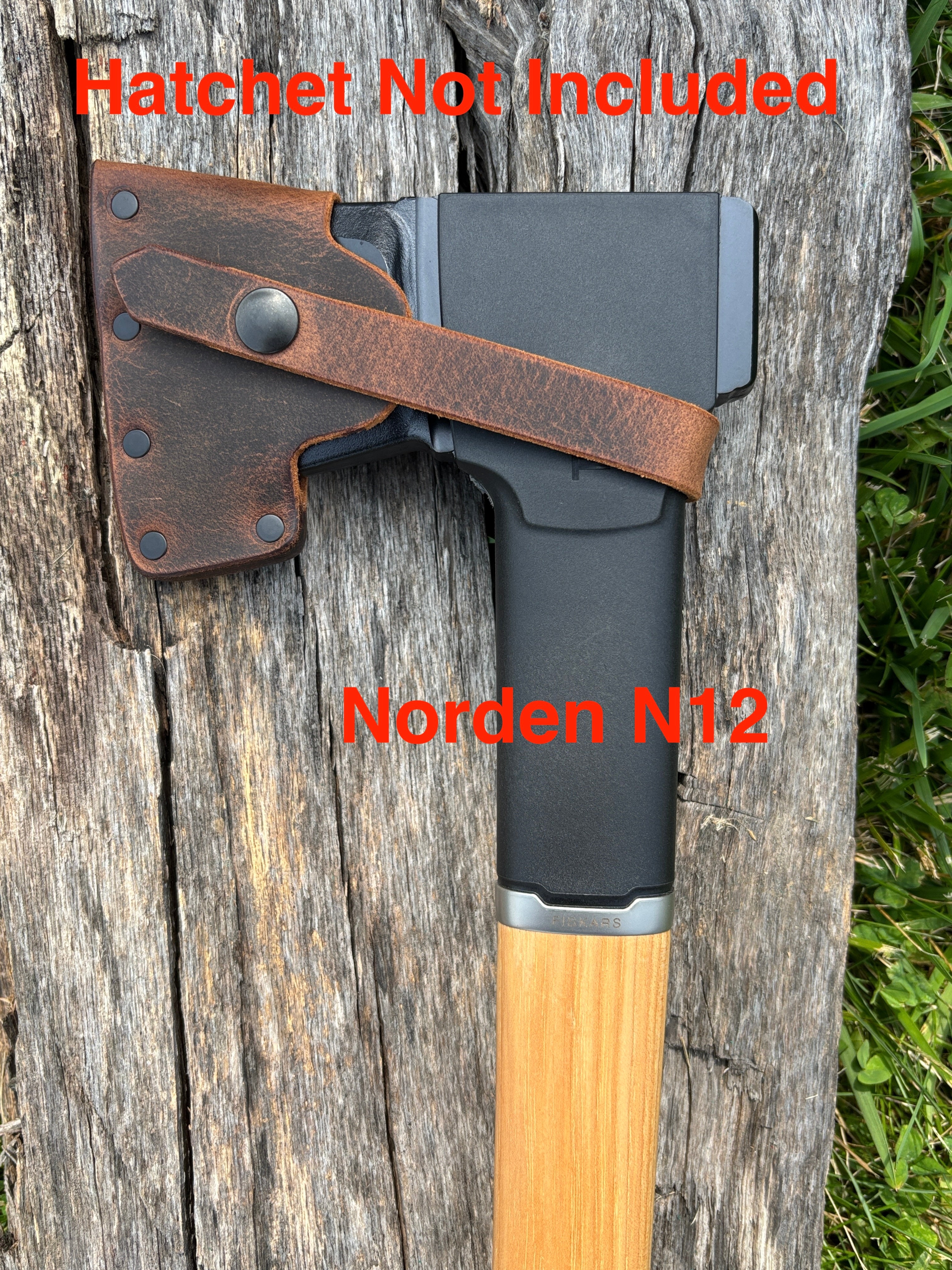 Fiskars X-Series Splitting Axe Hatchet Buffalo Leather Sheath Mask (Axe NOT Included) Fully Gusseted (X5, X7, X10 X11, X15, X17, X18, X21, X24, X25, X27, 36" Super Splitter, IsoCore 8lb Maul, 375581-1001, 375591-1001, Norden N12)