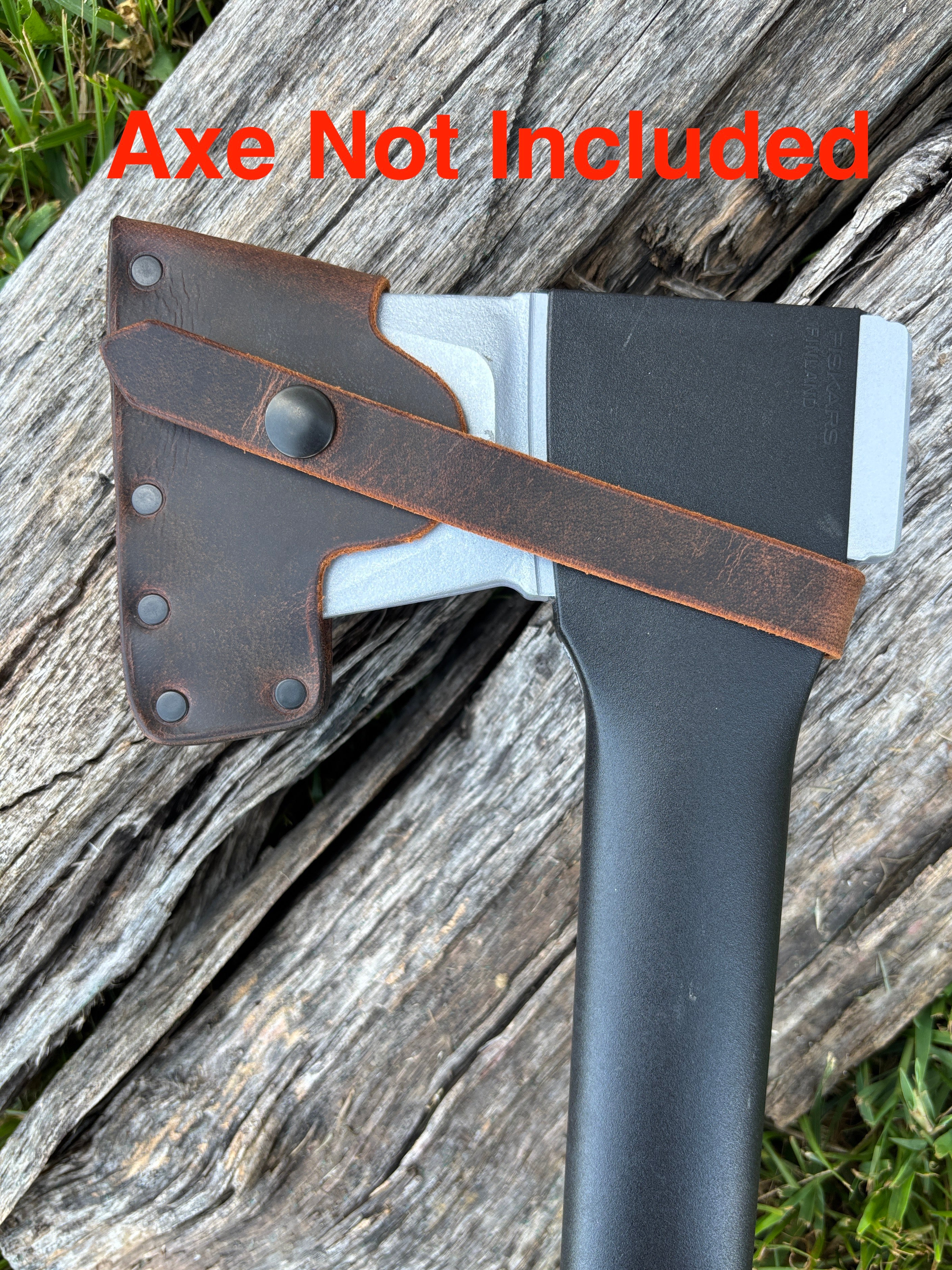Fiskars X-Series Splitting Axe Hatchet Buffalo Leather Sheath Mask (Axe NOT Included) Fully Gusseted (X5, X7, X10 X11, X15, X17, X18, X21, X24, X25, X27, 36" Super Splitter, IsoCore 8lb Maul, 375581-1001, 375591-1001, Norden N12)