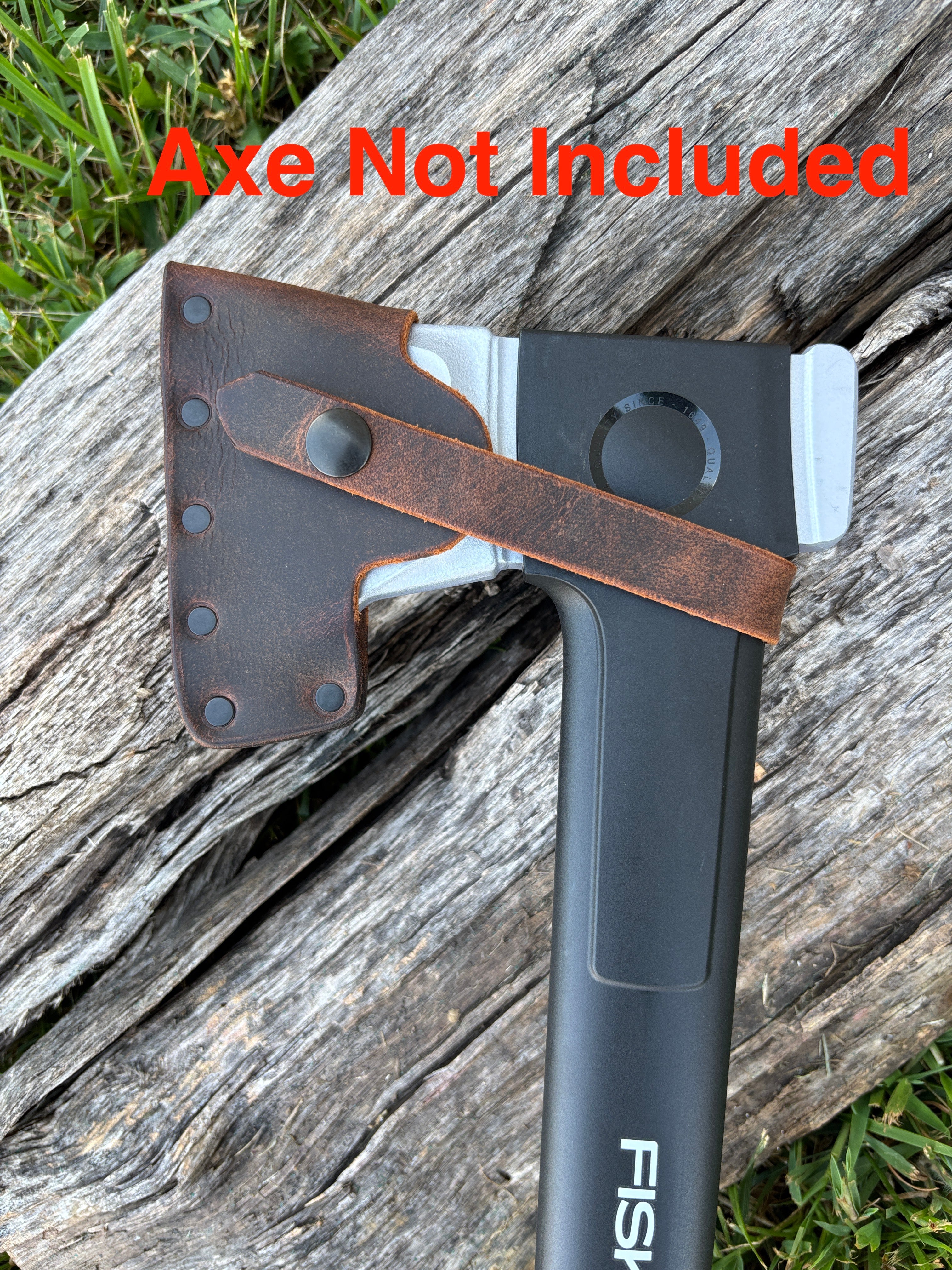 Fiskars X-Series Splitting Axe Hatchet Buffalo Leather Sheath Mask (Axe NOT Included) Fully Gusseted (X5, X7, X10 X11, X15, X17, X18, X21, X24, X25, X27, 36" Super Splitter, IsoCore 8lb Maul, 375581-1001, 375591-1001, Norden N12)