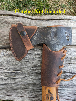 Gransfors Bruk Axe Hatchet Buffalo Leather Sheath Mask (Axe NOT Included) Models (Small Forest Axe, Hunter's Axe, Scandinavian Forest Axe, Outdoor Axe, Wildlife Hatchet, Hand Hatchet)