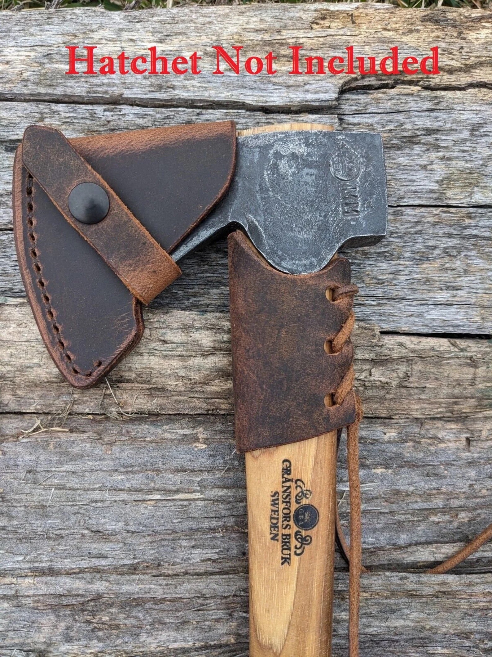 Gransfors Bruk Axe Hatchet Buffalo Leather Sheath Mask (Axe NOT Included) Models (Small Forest Axe, Hunter's Axe, Scandinavian Forest Axe, Outdoor Axe, Wildlife Hatchet, Hand Hatchet)