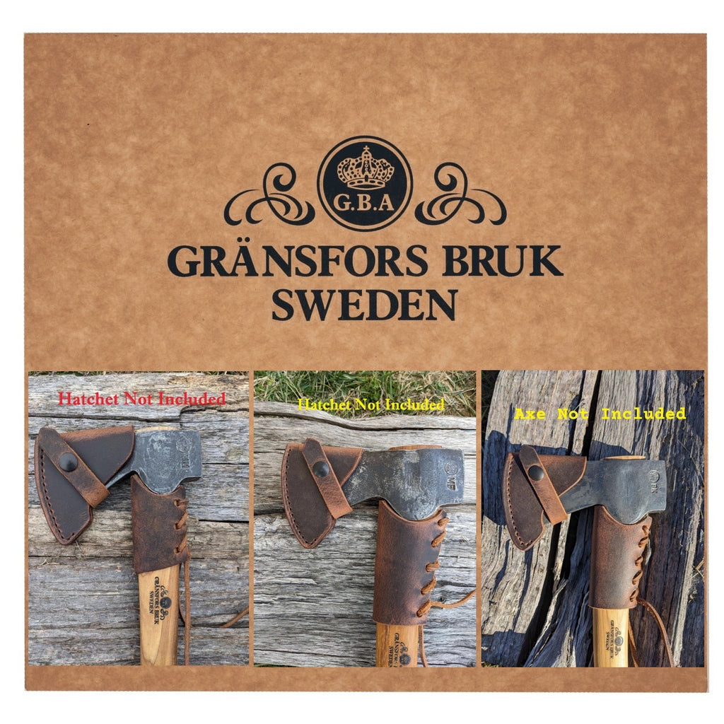 Gransfors Bruk Axe Hatchet Buffalo Leather Sheath Mask (Axe NOT Included) Models (Small Forest Axe, Hunter's Axe, Scandinavian Forest Axe, Outdoor Axe, Wildlife Hatchet, Hand Hatchet)