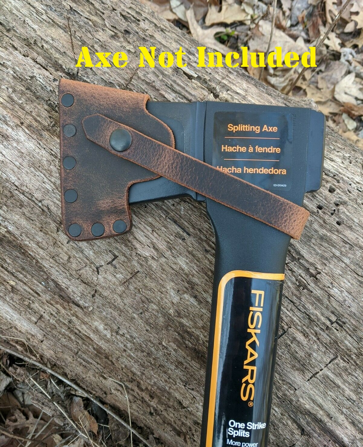 Fiskars X-Series Splitting Axe Hatchet Buffalo Leather Sheath Mask (Axe NOT Included) Fully Gusseted (X5, X7, X10 X11, X15, X17, X25, X27, 36" Super Splitter, IsoCore 8lb Maul, 375581-1001, 375591-1001)