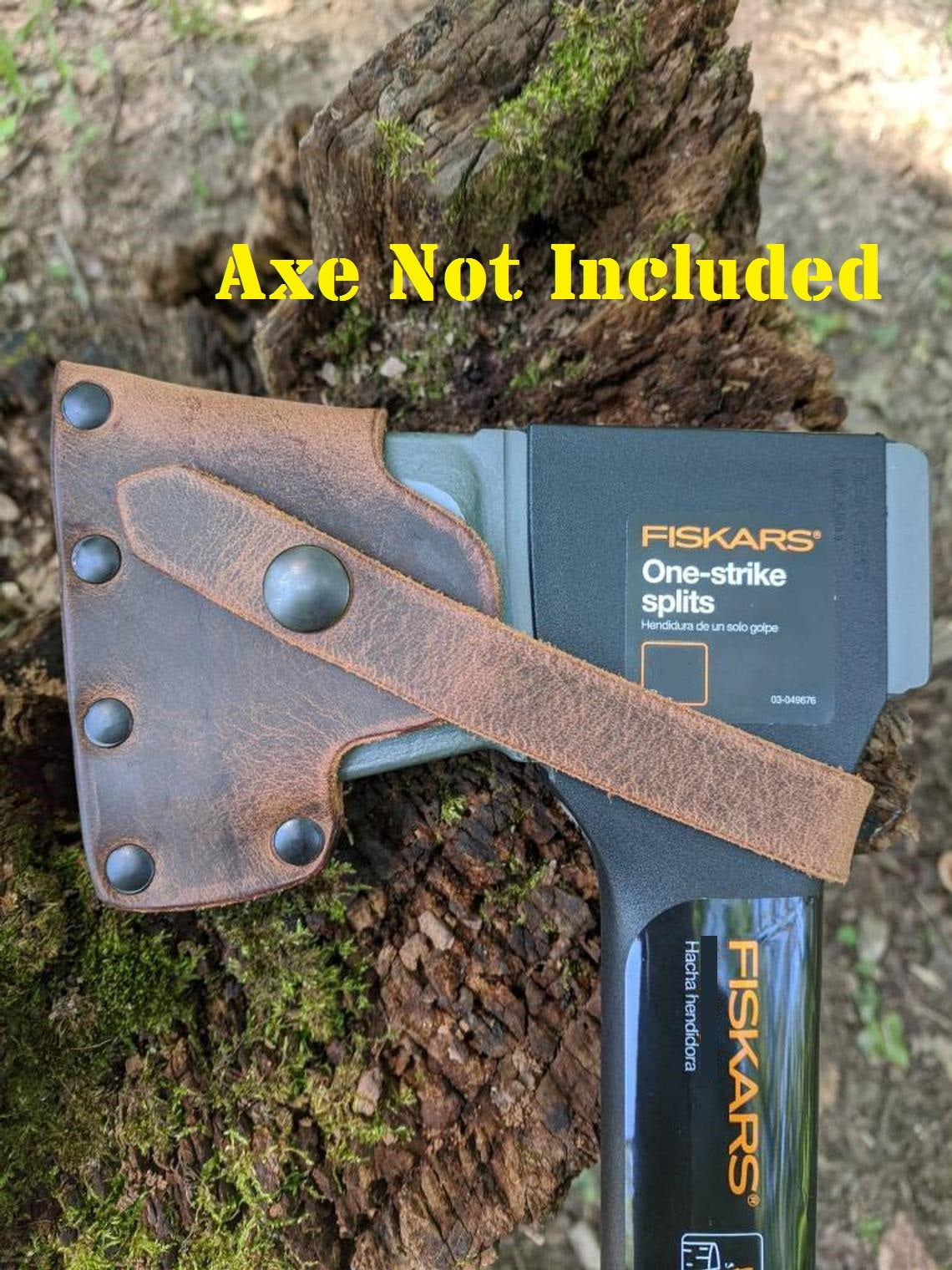 Fiskars X-Series Splitting Axe Hatchet Buffalo Leather Sheath Mask (Axe NOT Included) Fully Gusseted (X5, X7, X10 X11, X15, X17, X25, X27, 36" Super Splitter, IsoCore 8lb Maul, 375581-1001, 375591-1001)