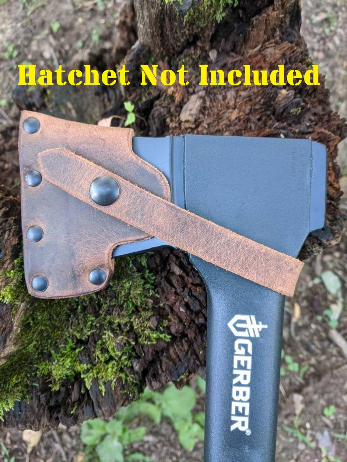 Handmade Leather Sheath For Gerber Freescape Gator Axe Hatchet Bushcraft (17.5", 23.5", Gator Knife Combo, Gator Saw Combo, 36" Power Splitting Axe))