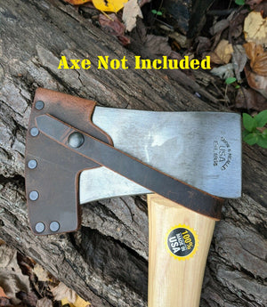Snow & Nealley Camping Axe Leather Sheath Mask (Axe Not Included) Hudson Bay - 3.5lb Single Bit - Penobscot Bay