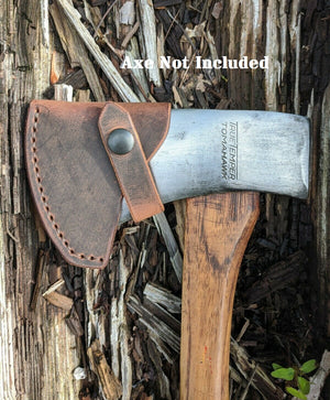 True Temper Axe Hatchet Buffalo Leather Sheath Mask (Axe Not Included) Models (Tomahawk, Tommy Axe, Woodsman Hudson Bay)