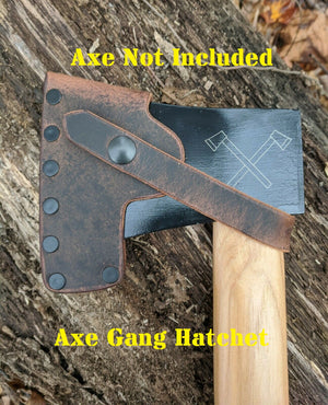 Handmade Leather Sheath For Cold Steel Tomahawk & Axe Models (Trail Hawk, Pipe Hawk, Frontier Hawk, Rifleman's Hawk, Hudson Bay Tomahawk, Trail Boss, Hudson Bay Camp Axe, Axe Gang Hatchet, 12.5" Hudson Bay Hatchet, Competition Thrower)