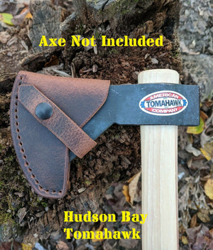 Handmade Leather Sheath For Cold Steel Tomahawk & Axe Models (Trail Hawk, Pipe Hawk, Frontier Hawk, Rifleman's Hawk, Hudson Bay Tomahawk, Trail Boss, Hudson Bay Camp Axe, Axe Gang Hatchet, 12.5" Hudson Bay Hatchet, Competition Thrower)