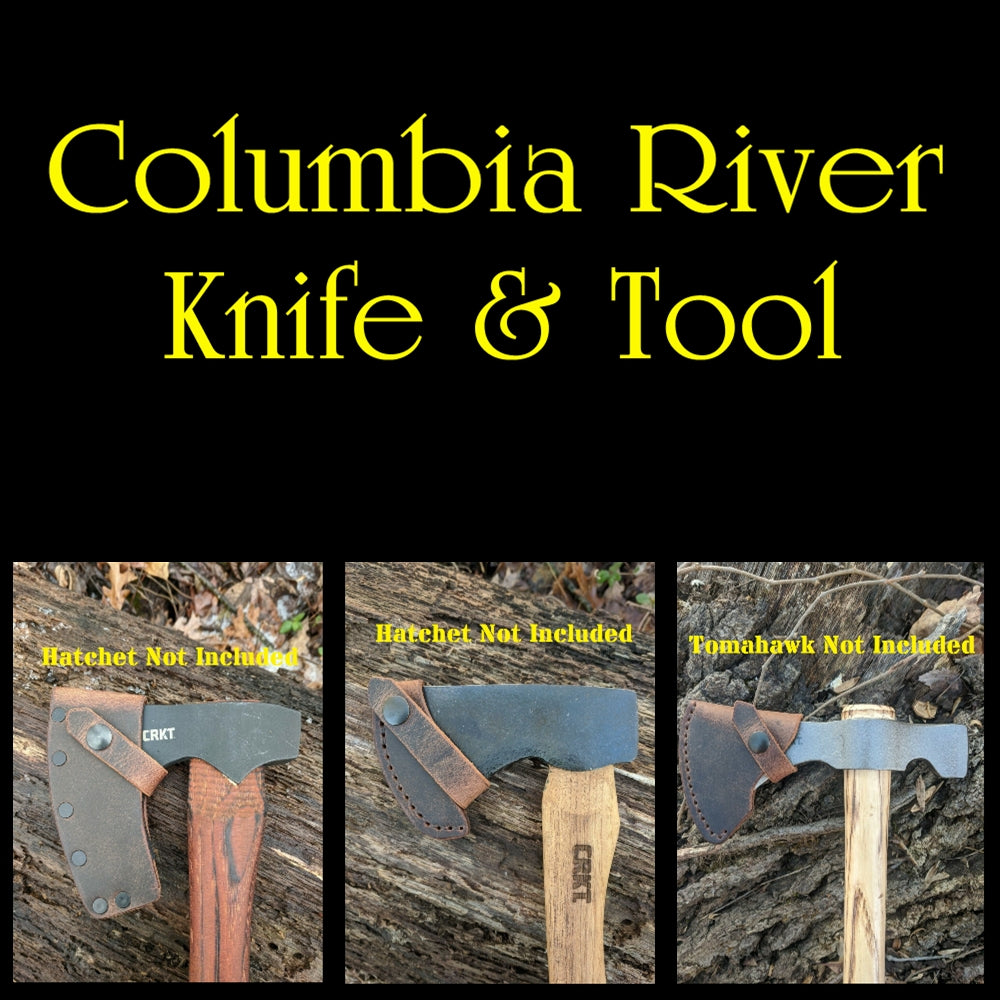 Handmade Leather Sheath For CRKT Columbia River Knife & Tool Tomahawk & Axe Models (Woods Nobo, Woods Chogan, Freyr, Birler, Pack Axe, Chogan Hatchet, Ruger Black Powder Hatchet, Chogan Hammer)