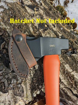 Handmade Leather Sheath For CRKT Columbia River Knife & Tool Tomahawk & Axe Models (Woods Nobo, Woods Chogan, Freyr, Birler, Pack Axe, Chogan Hatchet, Ruger Black Powder Hatchet, Chogan Hammer)