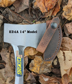 Handmade Leather Sheath For Estwing Hatchet & Axe Models (12" Sportsman, 14" Sportsman, 16" Campers Axe, 26" Campers Axe, Fireside Friend Maul, Camper's Axe Stake Puller)