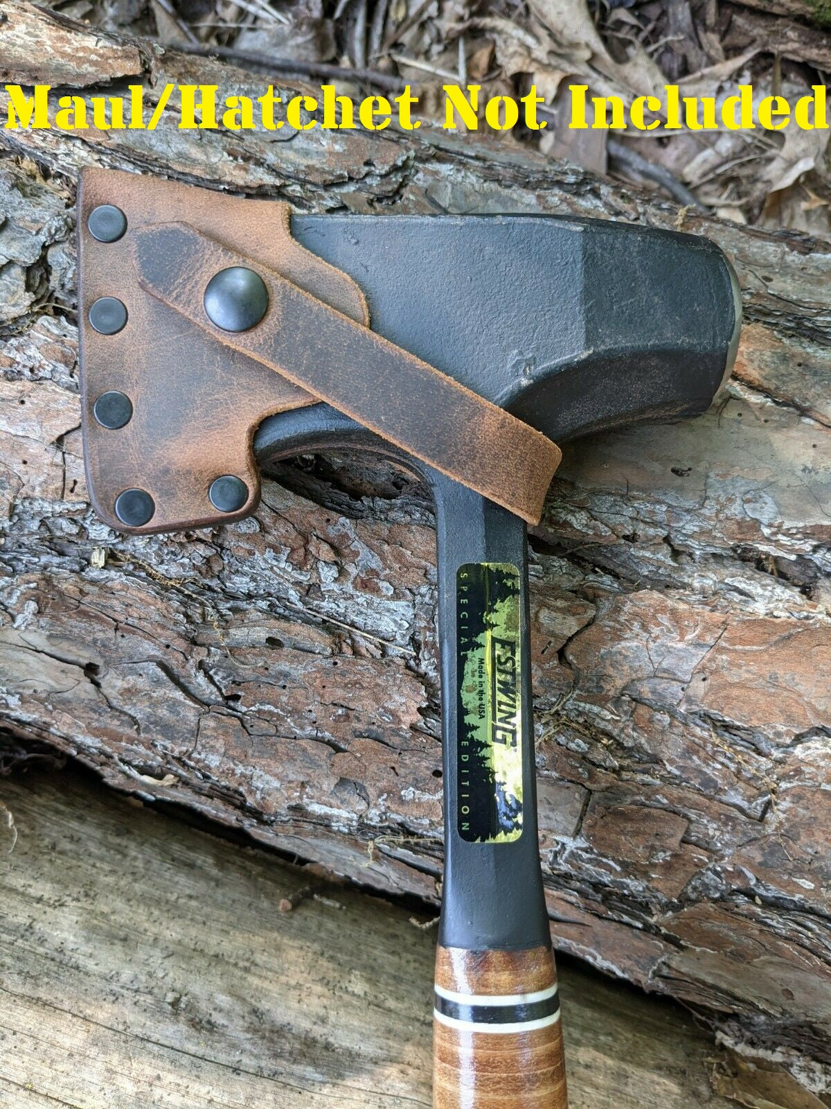 Handmade Leather Sheath For Estwing Hatchet & Axe Models (12" Sportsman, 14" Sportsman, 16" Campers Axe, 26" Campers Axe, Fireside Friend Maul, Camper's Axe Stake Puller)