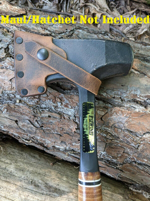 Handmade Leather Sheath For Estwing Hatchet & Axe Models (12" Sportsman, 14" Sportsman, 16" Campers Axe, 26" Campers Axe, Fireside Friend Maul, Camper's Axe Stake Puller)