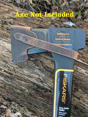 Fiskars X-Series Splitting Axe Hatchet Buffalo Leather Sheath Mask (Axe NOT Included) Fully Gusseted (X5, X7, X10 X11, X15, X17, X25, X27, 36" Super Splitter, IsoCore 8lb Maul, 375581-1001, 375591-1001)