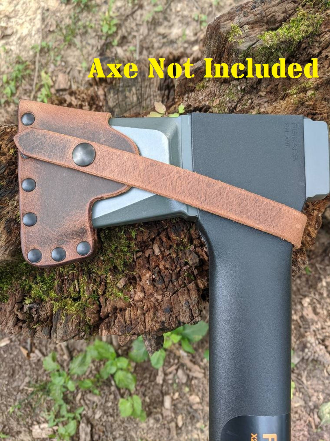 Fiskars X-Series Splitting Axe Hatchet Buffalo Leather Sheath Mask (Axe NOT Included) Fully Gusseted (X5, X7, X10 X11, X15, X17, X25, X27, 36" Super Splitter, IsoCore 8lb Maul, 375581-1001, 375591-1001)