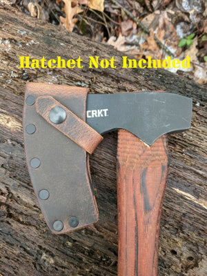 Handmade Leather Sheath For CRKT Columbia River Knife & Tool Tomahawk & Axe Models (Woods Nobo, Woods Chogan, Freyr, Birler, Pack Axe, Chogan Hatchet, Ruger Black Powder Hatchet, Chogan Hammer)
