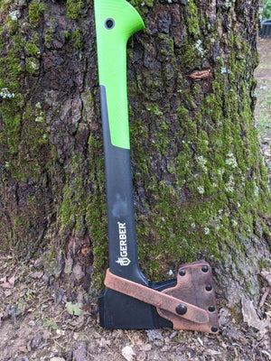 Handmade Leather Sheath For Gerber Freescape Gator Axe Hatchet Bushcraft (17.5", 23.5", Gator Knife Combo, Gator Saw Combo, 36" Power Splitting Axe, Bushcraft Axe)