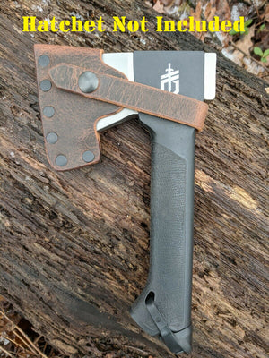 Handmade Leather Sheath For Gerber Freescape Gator Axe Hatchet Bushcraft (17.5", 23.5", Gator Knife Combo, Gator Saw Combo, 36" Power Splitting Axe, Bushcraft Axe)