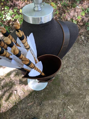 Handmade Leather Back Harness Quiver System Traditional Archery Bowhunting Archer (3-4 Week Build Time)
