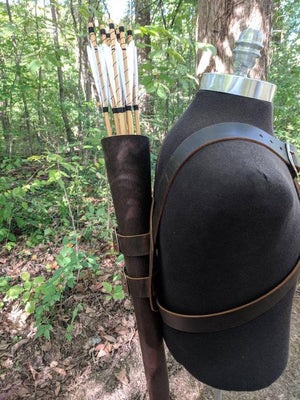 Handmade Leather Back Harness Quiver System Traditional Archery Bowhunting Archer (3-4 Week Build Time)