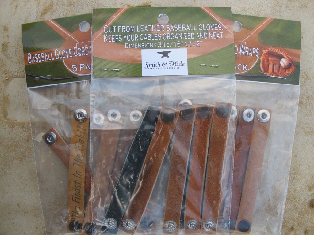Vintage Baseball Glove Accessory Cord Cable Wraps - 5 Pack