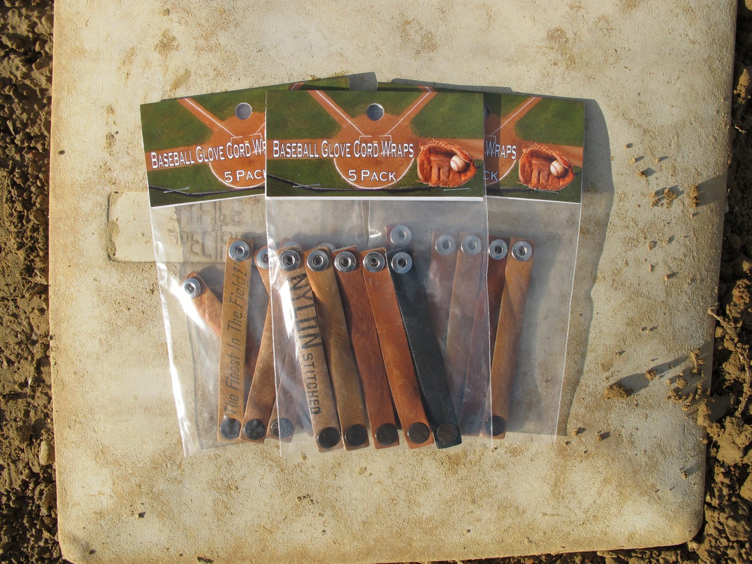 Vintage Baseball Glove Accessory Cord Cable Wraps - 5 Pack