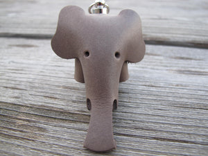 Leather Elephant Keychain Bag Fob Charm Key-Chain
