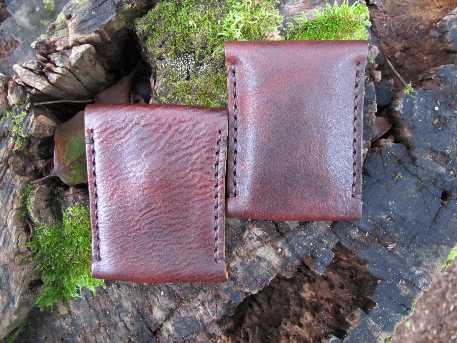 Badlands Slim Front Pocket Snap Leather Wallet - Brown
