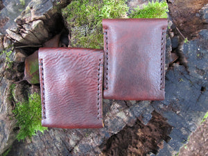 Badlands Slim Front Pocket Snap Leather Wallet - Brown