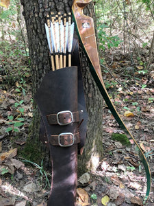 Handmade Leather Back Harness Quiver System Traditional Archery Bowhunting Archer (3-4 Week Build Time)