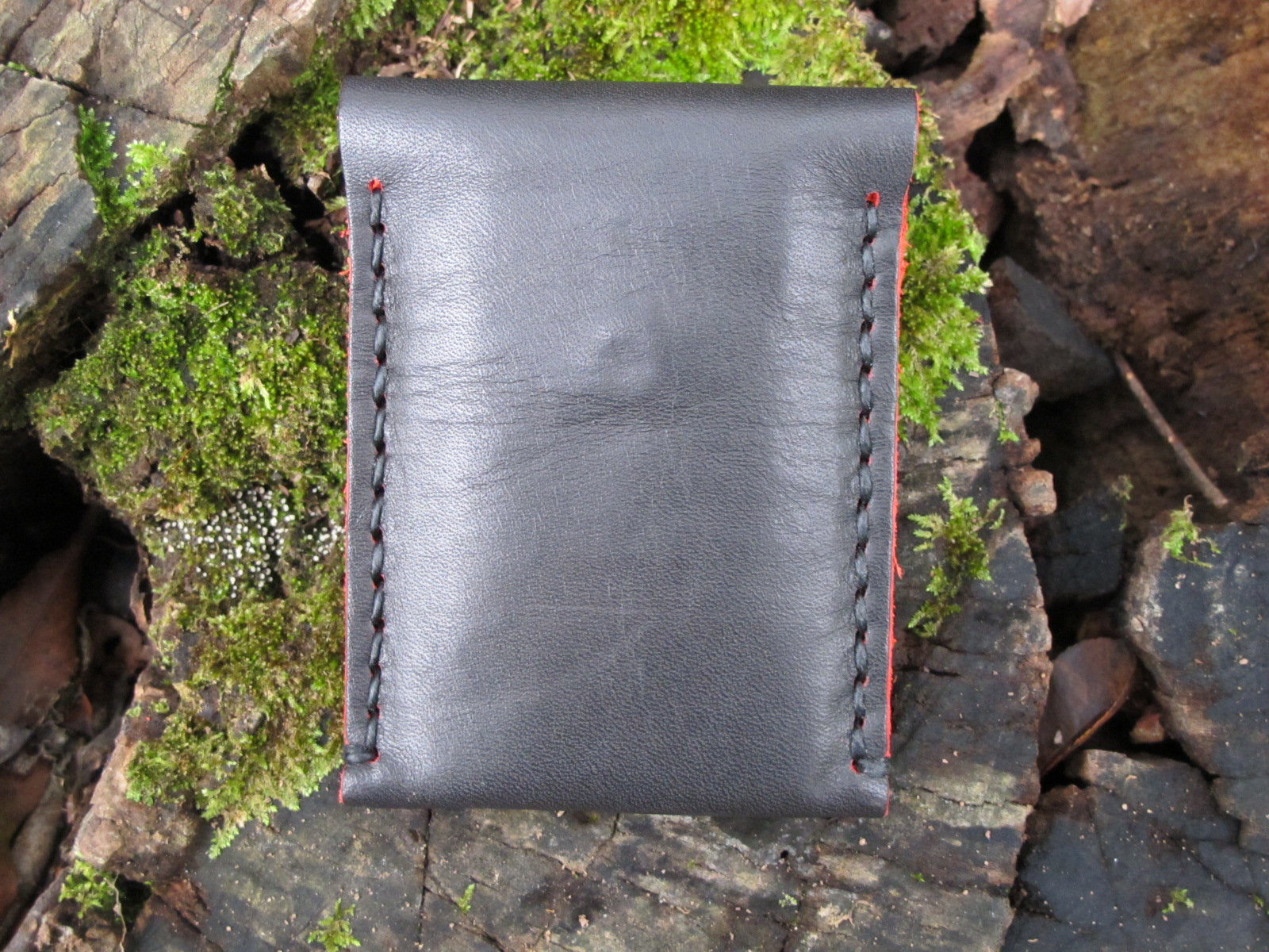 Badlands Slim Front Pocket Snap Leather Wallet - Black