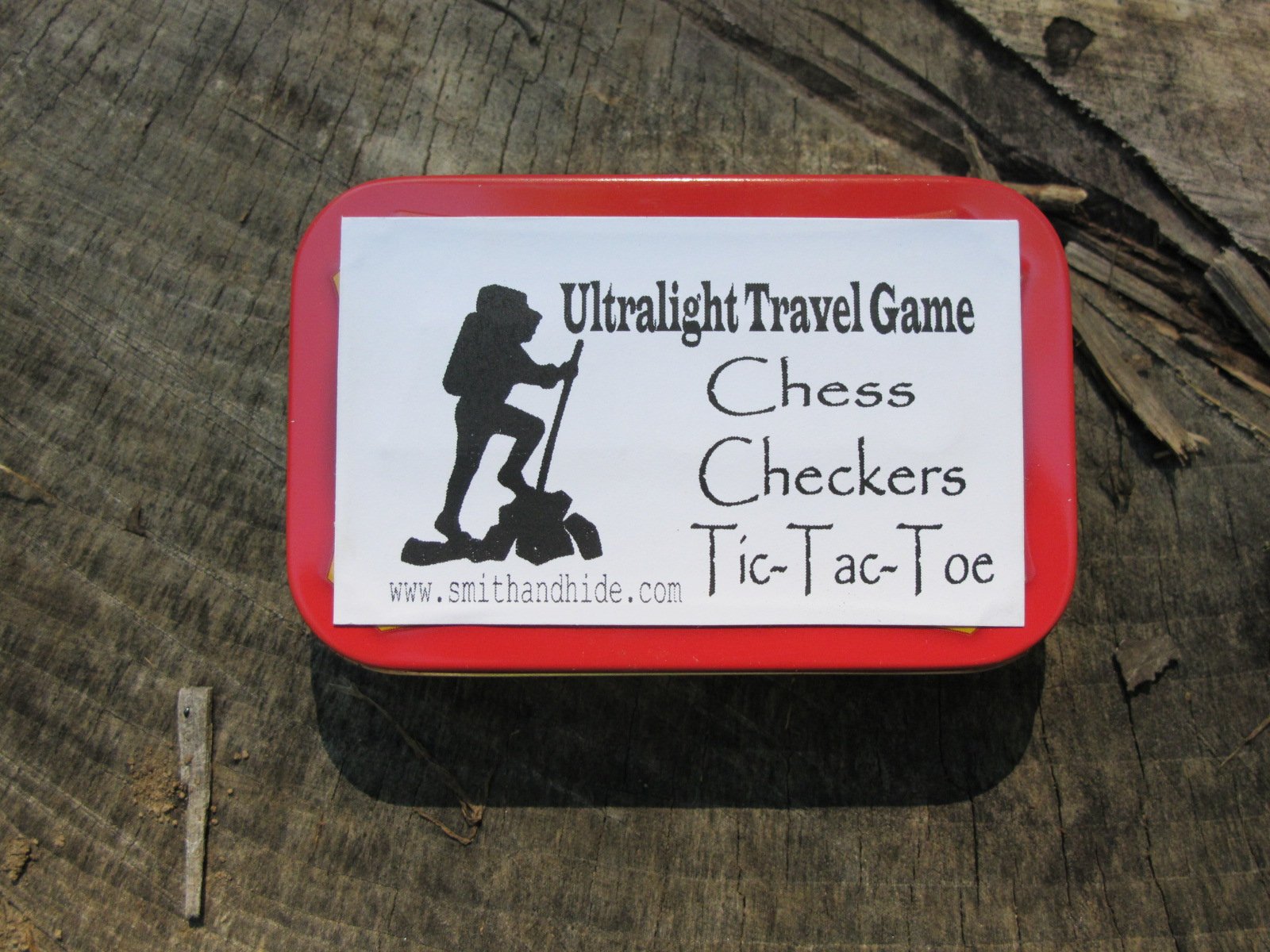 Ultralight Altoids Tin Backpacking Travel Camping Game Chess Checkers And Tic-Tac-Toe Minimalist