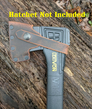 Lexivon Splitting Axe Hatchet Buffalo Leather Sheath Mask (Axe NOT Included) Fully Gusseted (V9, V10, V14, V18, V18s, V28, V28s)