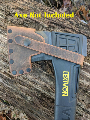 Lexivon Splitting Axe Hatchet Buffalo Leather Sheath Mask (Axe NOT Included) Fully Gusseted (V9, V10, V14, V18, V18s, V28, V28s)