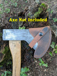 Buffalo Leather Sheath Mask For Norlund Hudson Bay Tomahawk 4" Edge Axe Hatchet