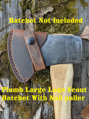 Official Boy Scout Hatchet Leather Sheath Mask (Axe NOT Included) Models (Collins, Plumb 1.25 National, Plumb 1.75 National, Plumb Nail Puller Official BSA, 1962-72 Plumb BSA Official, Bridgeport BSA GSA, True Temper Jet Rocket BSA)