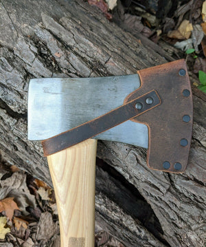 Snow & Nealley Camping Axe Leather Sheath Mask (Axe Not Included) Hudson Bay - 3.5lb Single Bit - Penobscot Bay