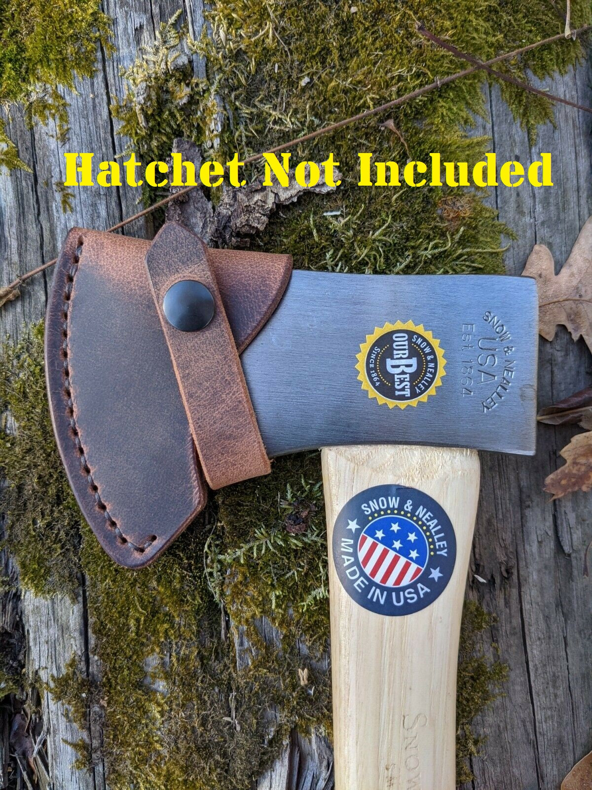 Snow & Nealley Camping Axe Leather Sheath Mask (Axe Not Included) Hudson Bay - 3.5lb Single Bit - Penobscot Bay