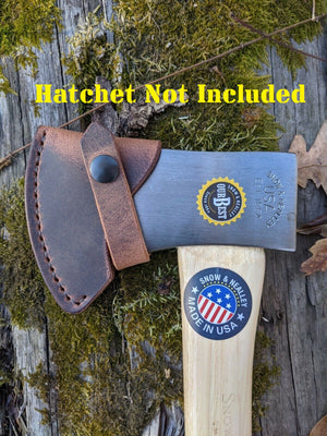 Snow & Nealley Camping Axe Leather Sheath Mask (Axe Not Included) Hudson Bay - 3.5lb Single Bit - Penobscot Bay