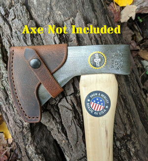 Snow & Nealley Camping Axe Leather Sheath Mask (Axe Not Included) Hudson Bay - 3.5lb Single Bit - Penobscot Bay
