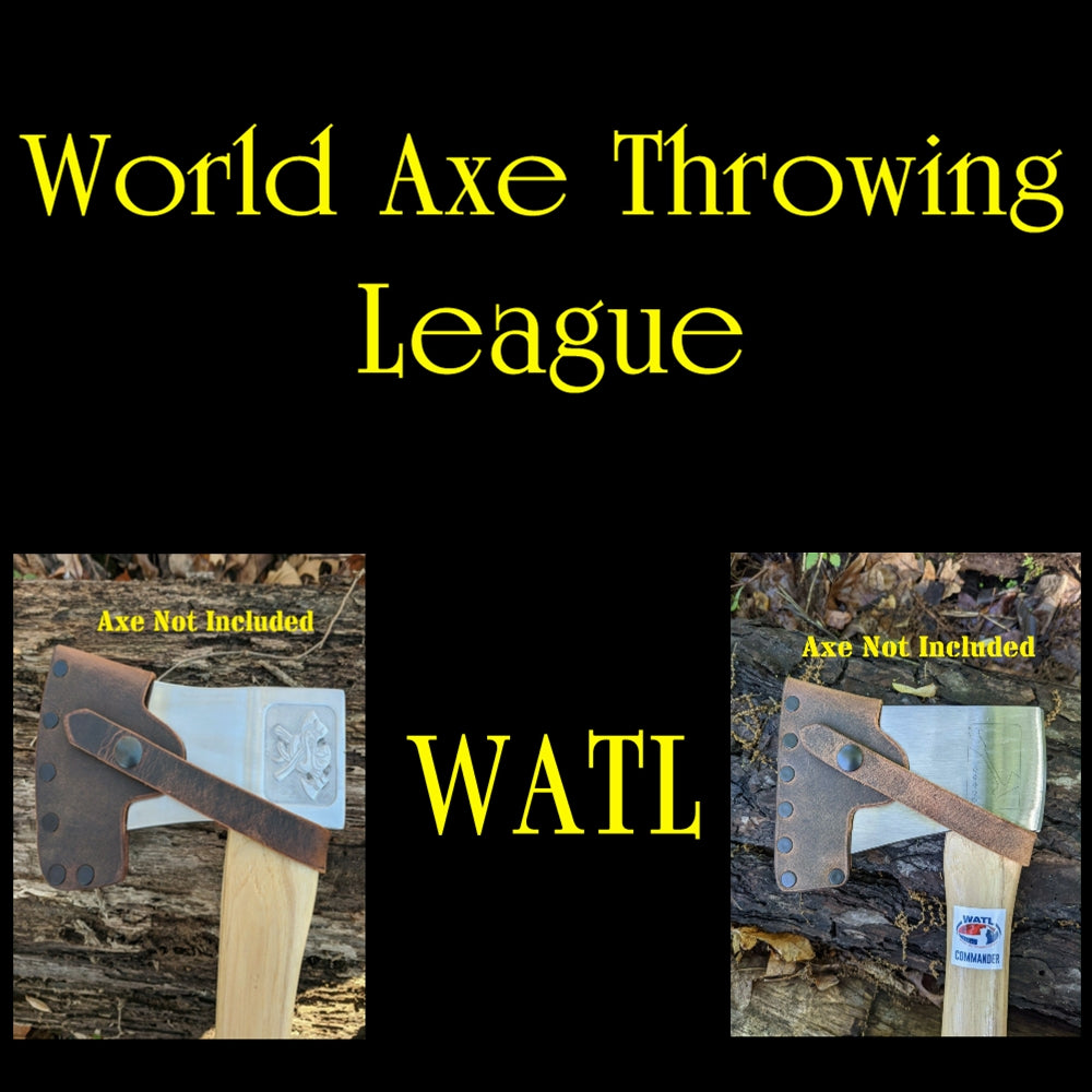 World Axe Throwing League WATL Leather Axe Sheaths - (Commander, The Bad Axe)