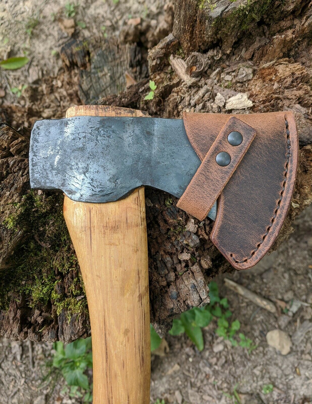 Wetterlings Axe Hatchet Buffalo Leather Sheath Mask (Axe NOT Included) Models (Hudson Bay SAW180, Small Hunting Axe 16H, Forest Axe 121 26H, 111 Expedition Hatchet, Les Stroud Bushman Axe, Scout Hatchet)