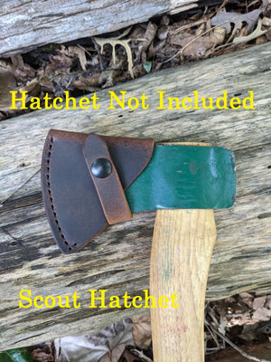 Wetterlings Axe Hatchet Buffalo Leather Sheath Mask (Axe NOT Included) Models (Hudson Bay SAW180, Small Hunting Axe 16H, Forest Axe 121 26H, 111 Expedition Hatchet, Les Stroud Bushman Axe, Scout Hatchet)