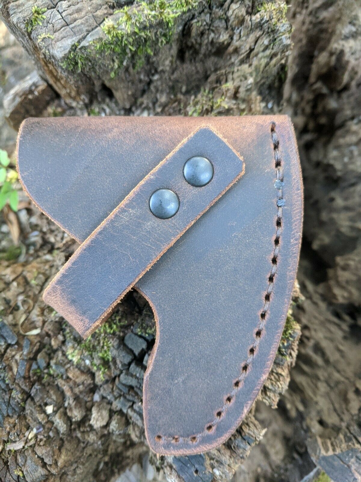 Wetterlings Axe Hatchet Buffalo Leather Sheath Mask (Axe NOT Included) Models (Hudson Bay SAW180, Small Hunting Axe 16H, Forest Axe 121 26H, 111 Expedition Hatchet, Les Stroud Bushman Axe, Scout Hatchet)